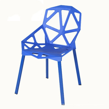 Wholesale cheap furniture creative high quality plastic hollow iron dining chair